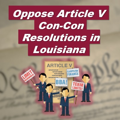Stop Louisiana Federal Constitutional Convention Resolution SCR 2