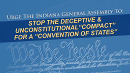 Stop Indiana’s Unconstitutional Article V “Compact” Bill SB 210