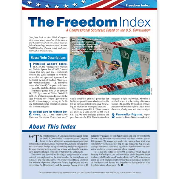 Freedom Index August 2025 reprint