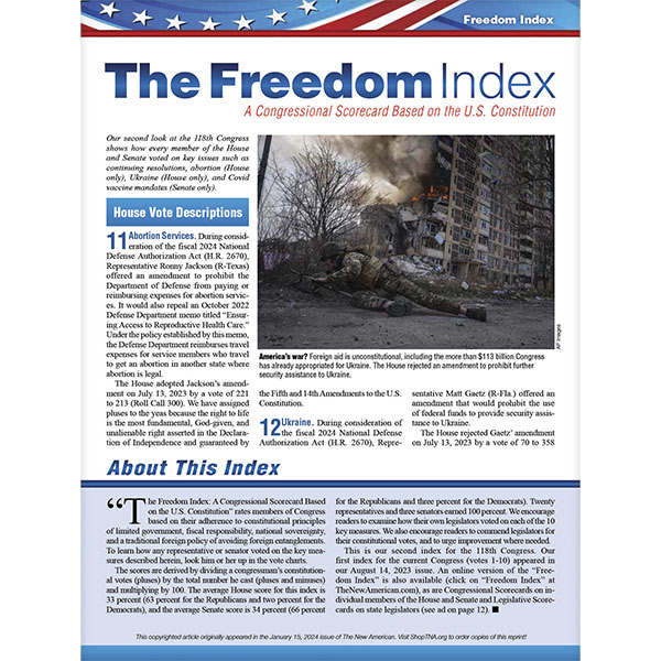Freedom Index January 2024 reprint