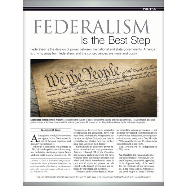 Federalism Is the Best Step reprint