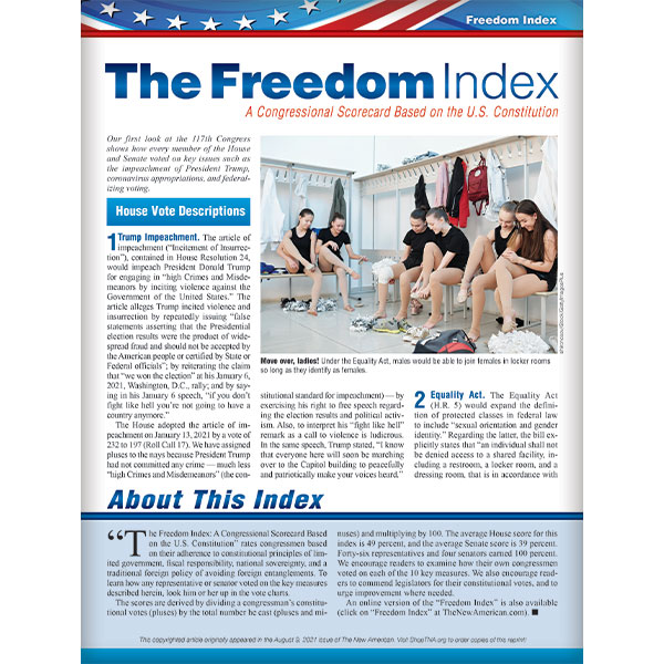 Freedom Index August 2021 reprint