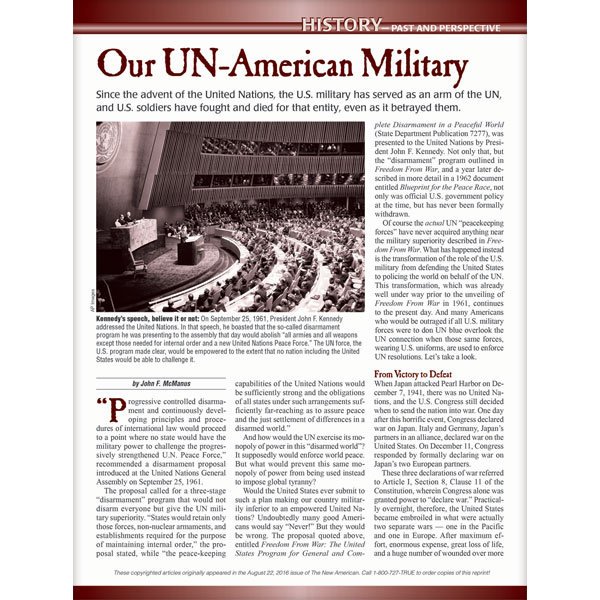 Our UN-American Military reprint